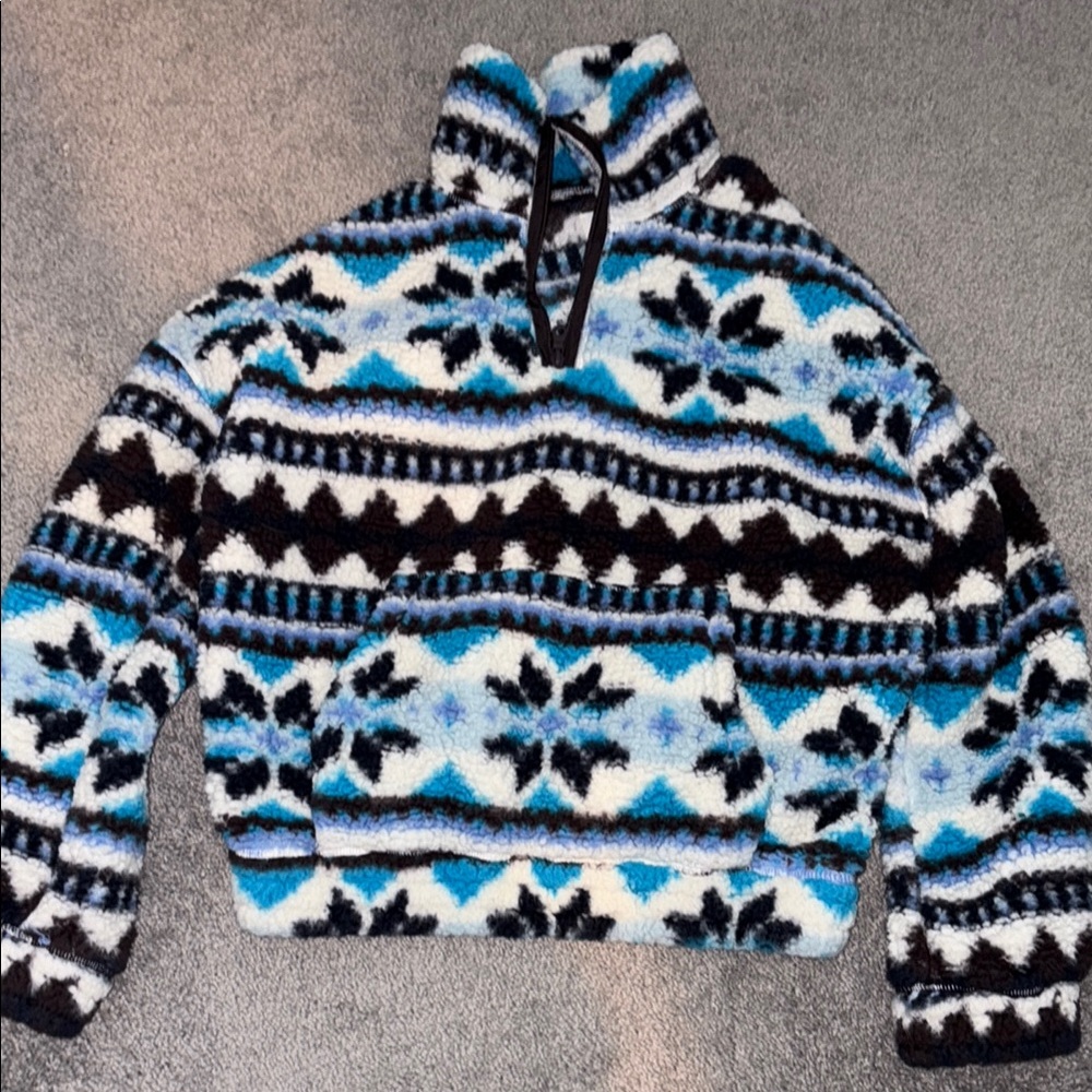 Cozy Blue Patterned Women's Sweater